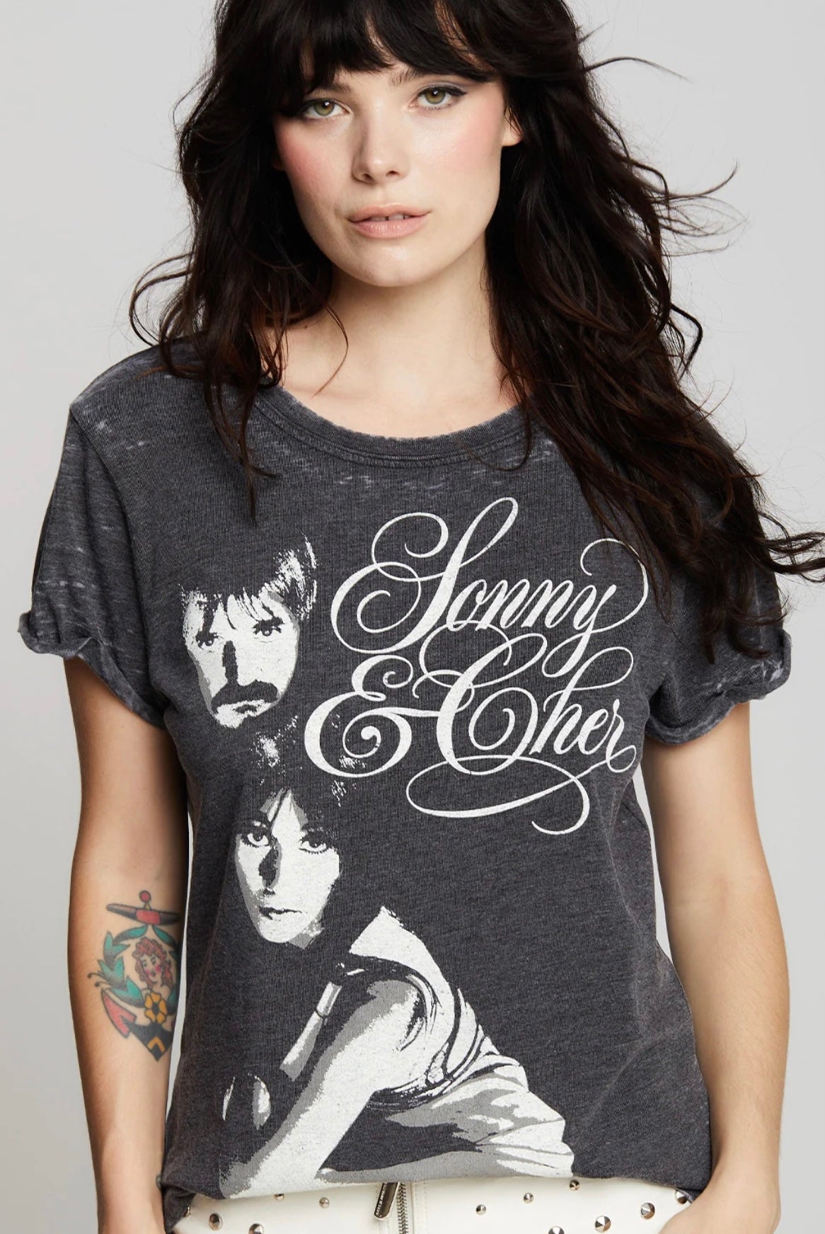 Sonny and Cher Tee Shirt by Recycled Karma at Dilaru Boutique Nutley NJ 