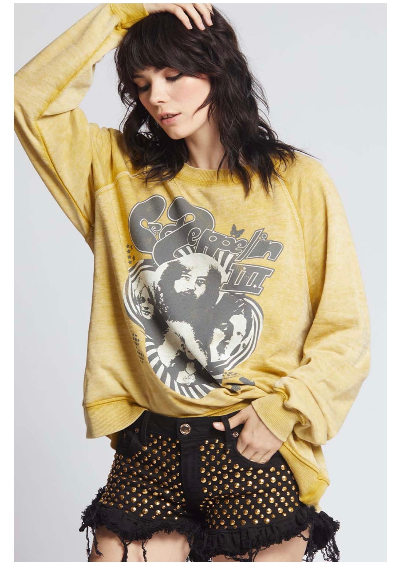  Classic Led Zeppelin Sweatshirt by Recycled Karma at Dilaru Boutique Nutley NJ