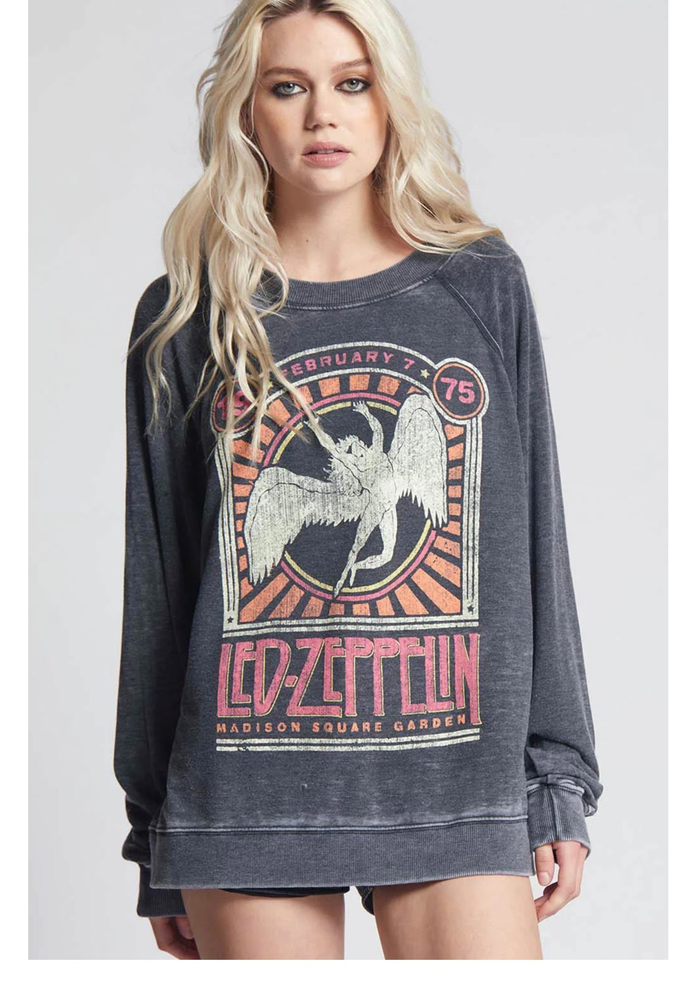 Led Zeppelin 1975 Sweatshirt by Recycled Karma at Dilaru Boutique Nutley NJ