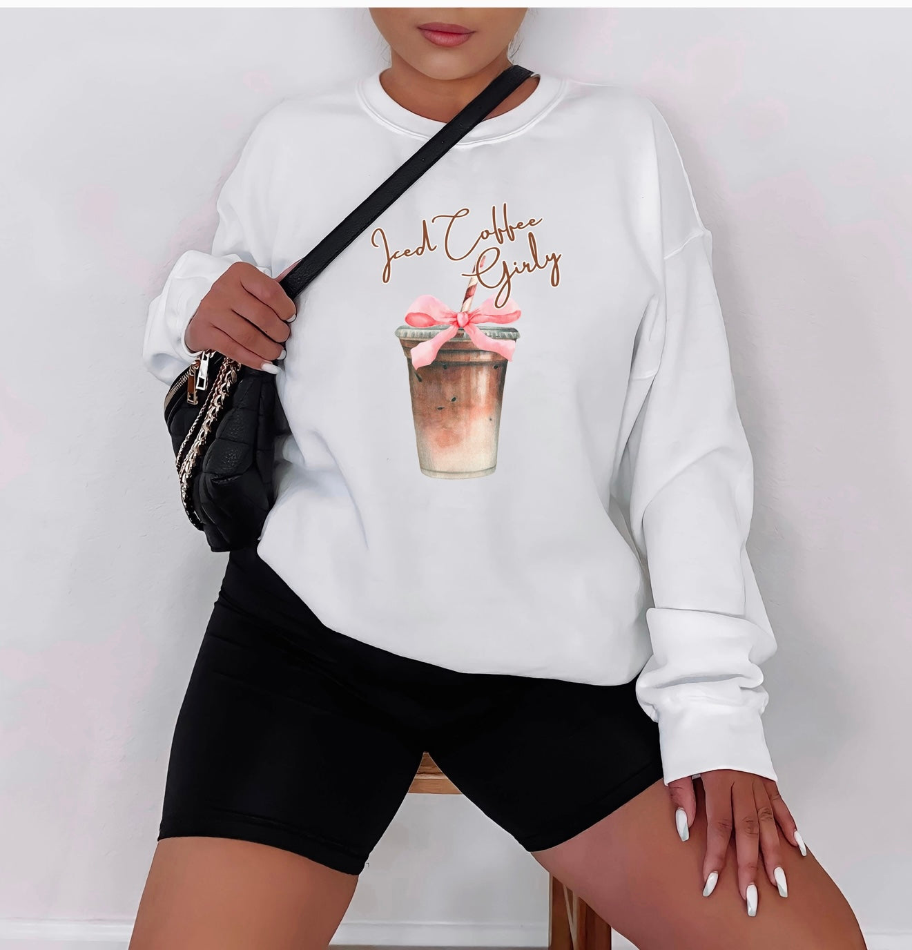 Bash Iced Coffee Girly Sweatshirt