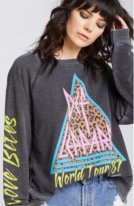 Def Leppard Sweatshirt by Recycled Karma at Dilaru Boutique Nutley NJ